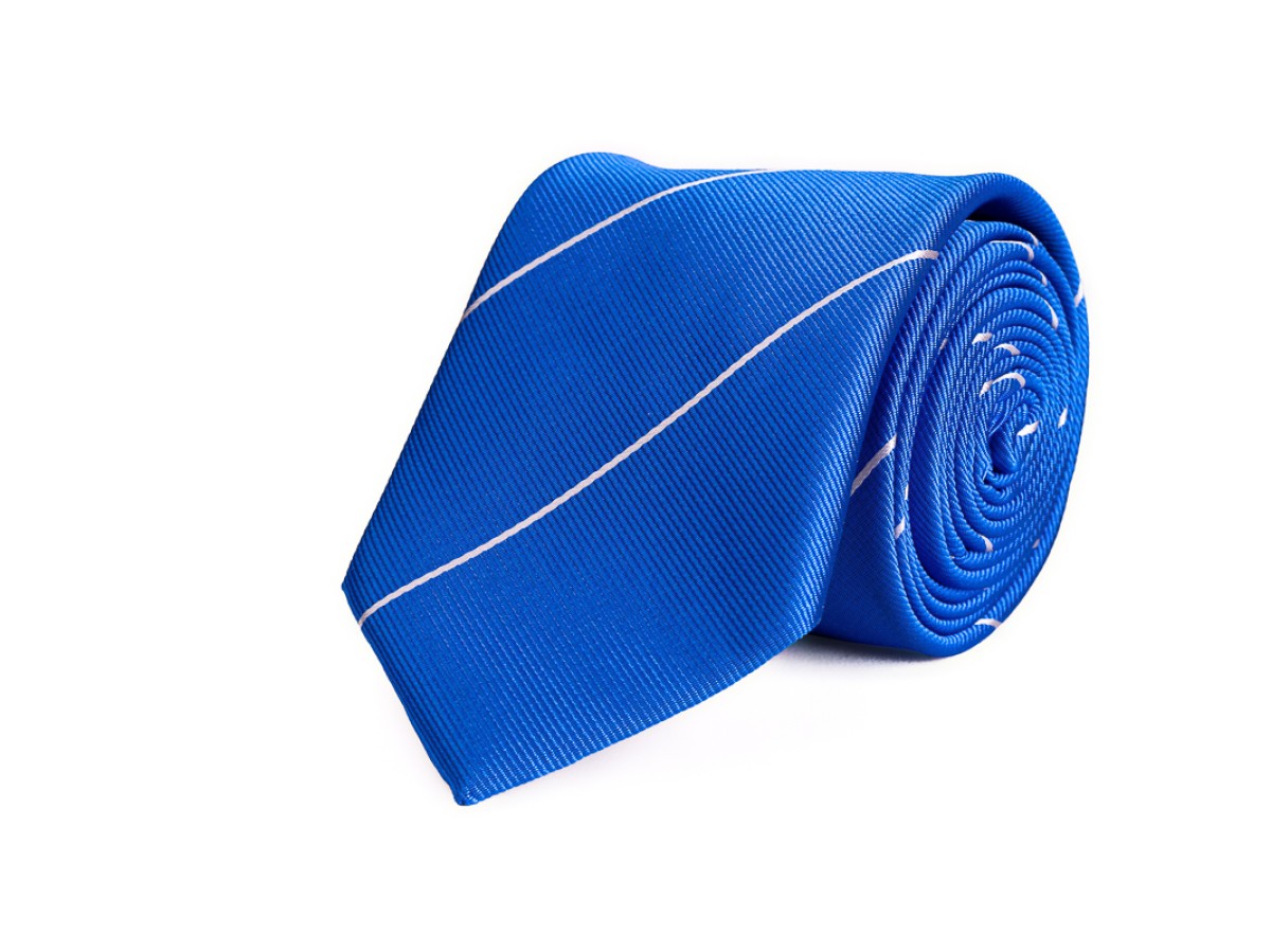 Stropdas streep Polyester | Blauw