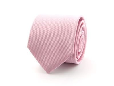 Stropdas effen polyester | Roze