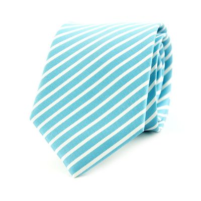 Gestreepte stropdas | Lichtblauw