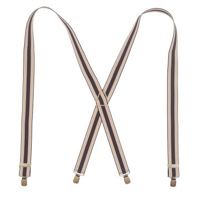 Bretels elastiek strepen | khaki/bruin