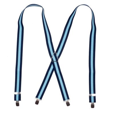 Bretels elastiek gestreept | Marineblauw/blauw