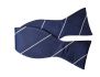 VlinderdasZelfstrikker - 6cm - 100 microfiber - donkerblauwzilver