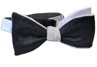 Butterfly - silk - black & white - NOS