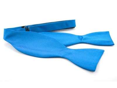 Vlinderdas/Zelfstrikker - zijde - felblauw - NOS