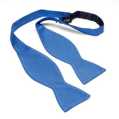 Vlinderdas/Zelfstrikker - zijde - denim - NOS