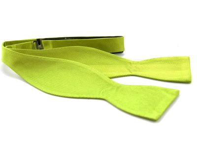 Vlinderdas/Zelfstrikker - zijde - lime - NOS