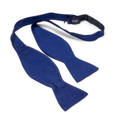 Vlinderdas/Zelfstrikker - zijde - donkerblauw - NOS