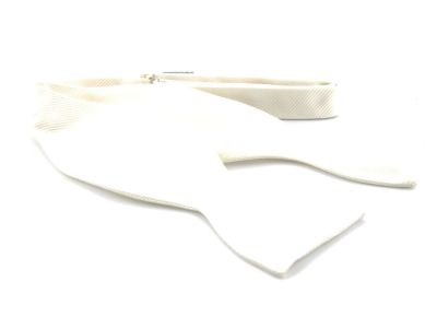 Vlinderdas/Zelfstrikker - zijde - wit - NOS