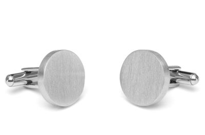 Manchetknopen | RVS geborsteld zilver