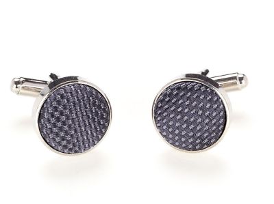 Grijze manchetknopen | Zijde