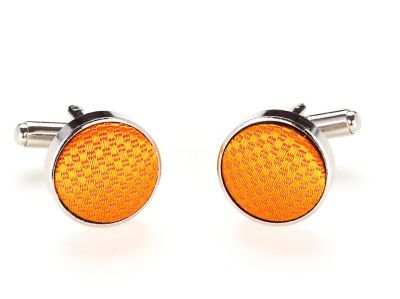 Oranje manchetknopen | Zijde