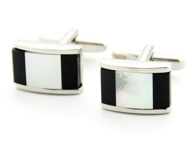 Manchetknopen Klassiek | Zwart met ivoor