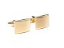 Manchetknopen Gebogen rechthoek mat goud