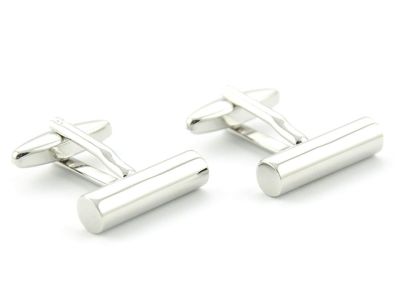 Manchetknopen | staaf zilver mat