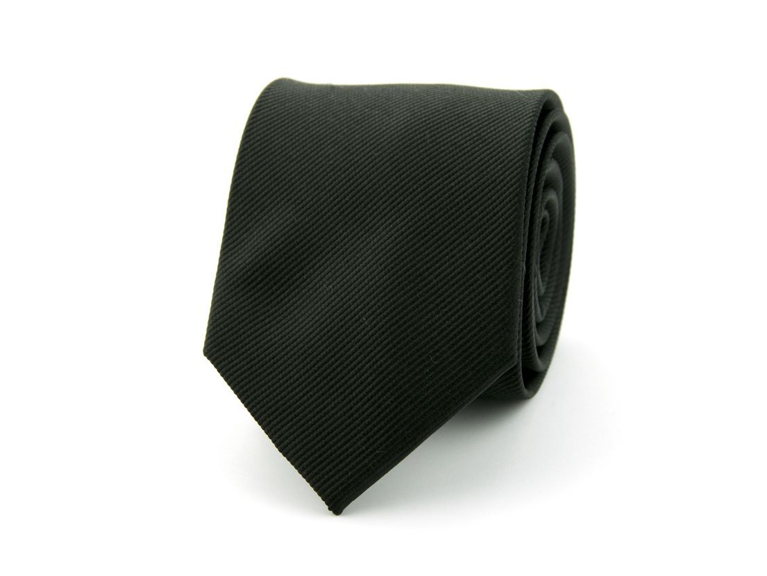 stropdas effen polyester zwart