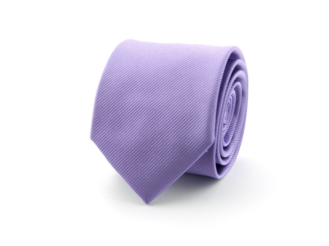 stropdas effen polyester lila