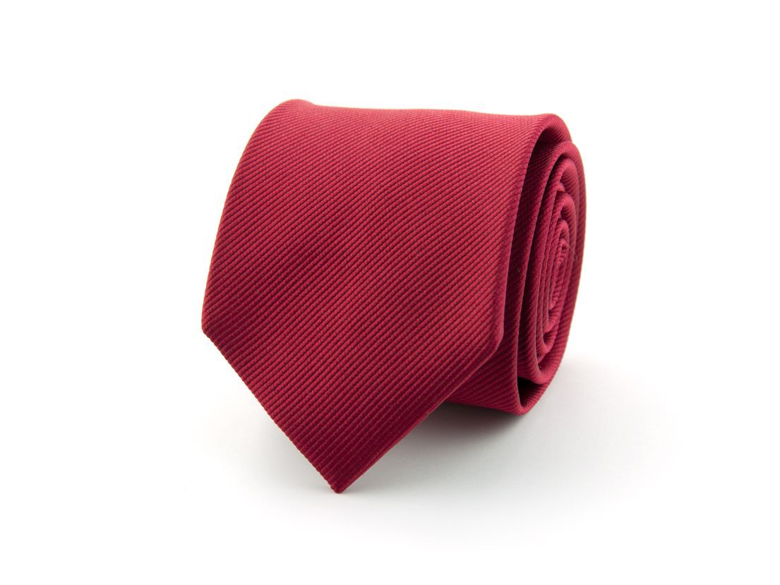stropdas effen polyester midden rood