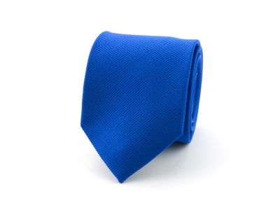 Stropdas effen polyester | Kobalt blauw