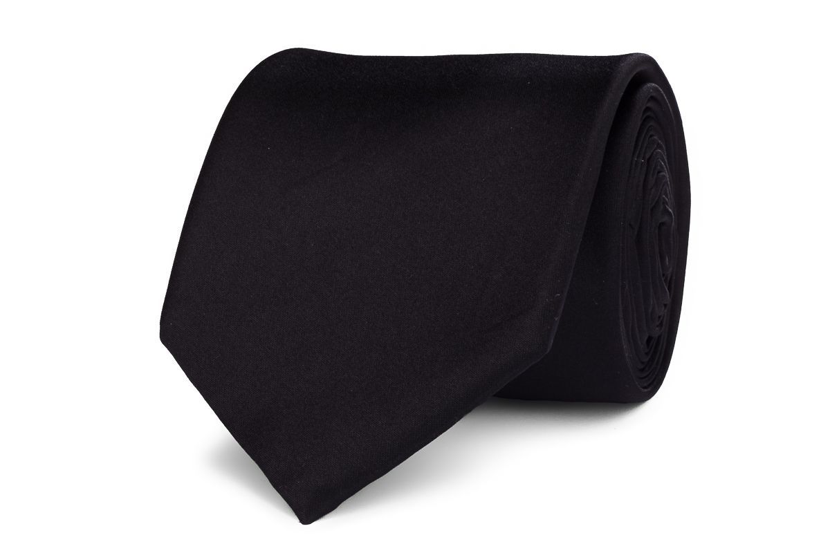 stropdas polyester satijn zwart