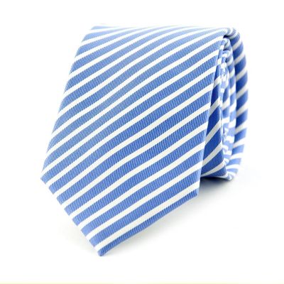 Gestreepte stropdas | Midden Blauw