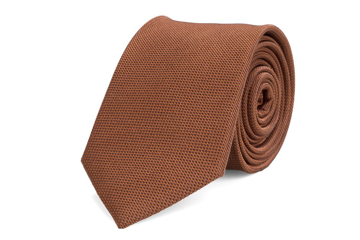 stropdas zijde bruin