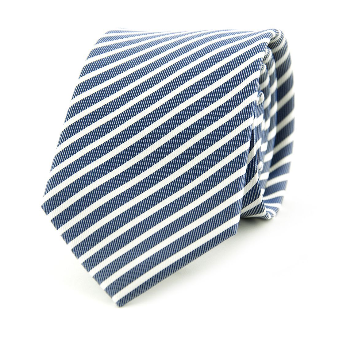 gestreepte stropdas marineblauw