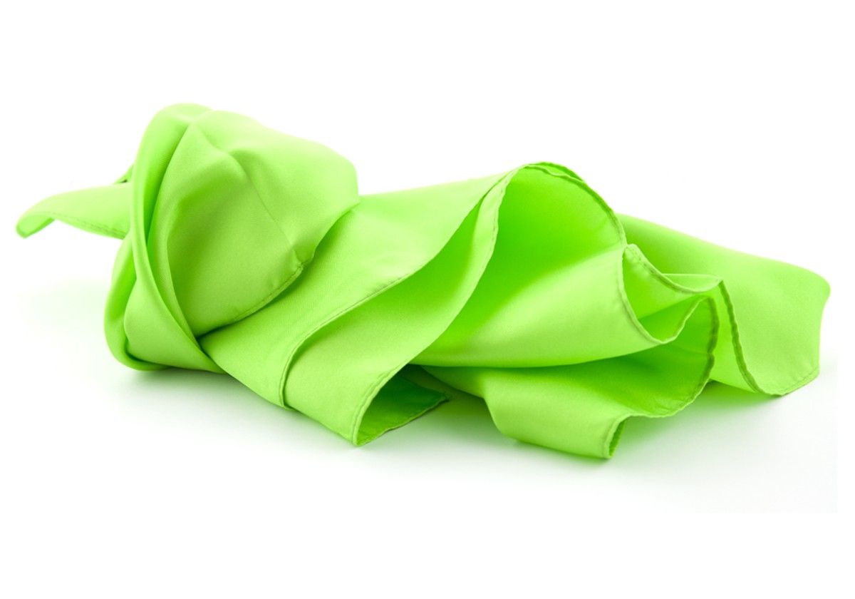 zijden shawl 70 x 70 groen