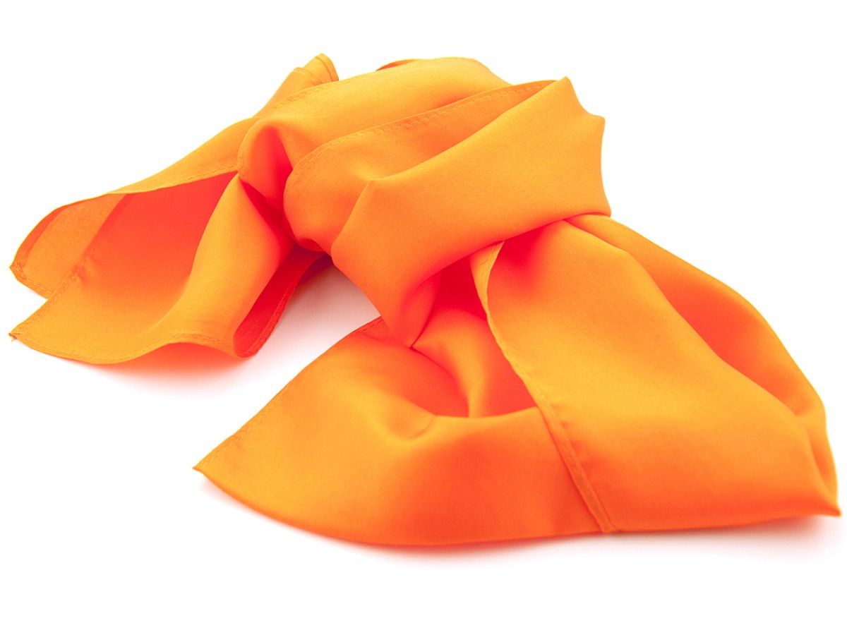 zijden shawl 25 x 160 oranje