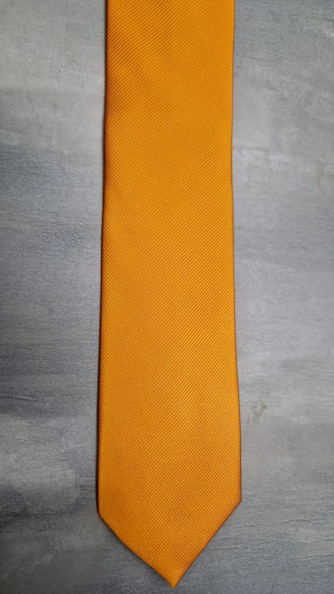 Stropdas / 100% zijde geweven / oranje