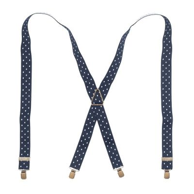Bretels elastiek stippen | navy/wit