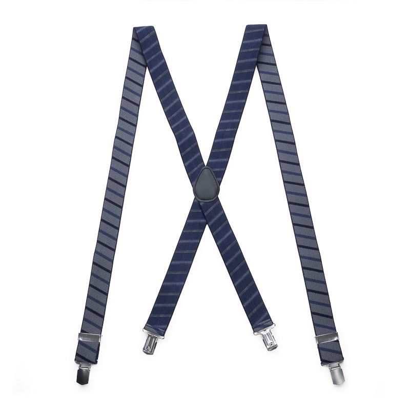 bretels elastiek blauwgrijs diagonaal gestreept