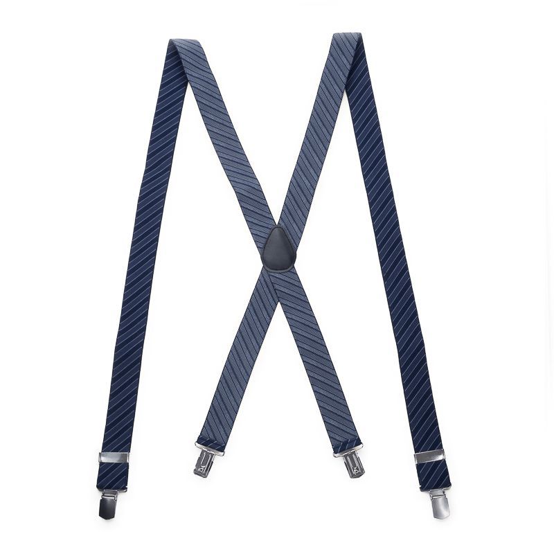 bretels elastiek diagonale strepen blauw