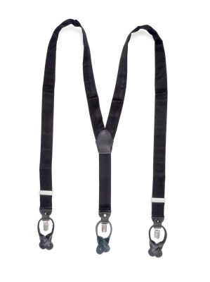 Bretels 100% zijde | zwart