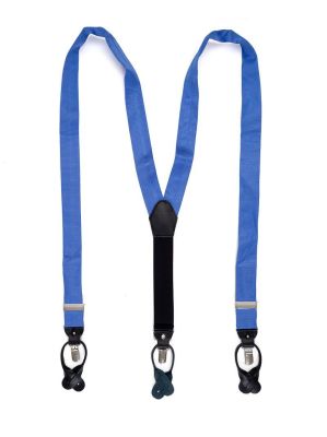 Bretels 100% zijde | Midden blauw